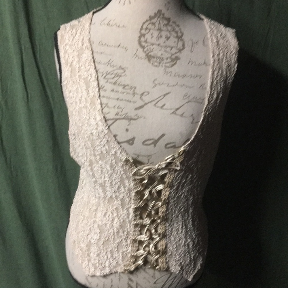Vintage Mandy’s vibe lace up vest.